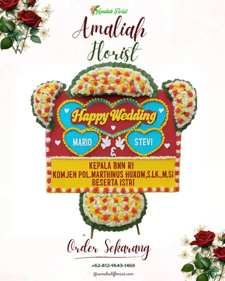 Papan Bunga Pernikahan Sukorini